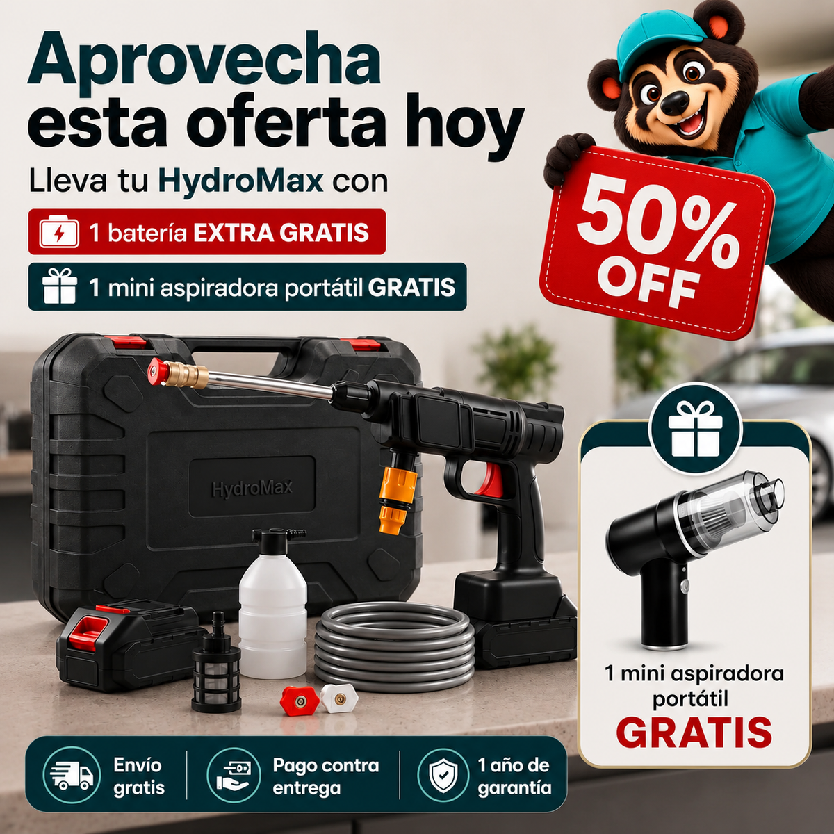 Combo HydroMax: Hidrolavadora de alta presión + Regalos 🎁
