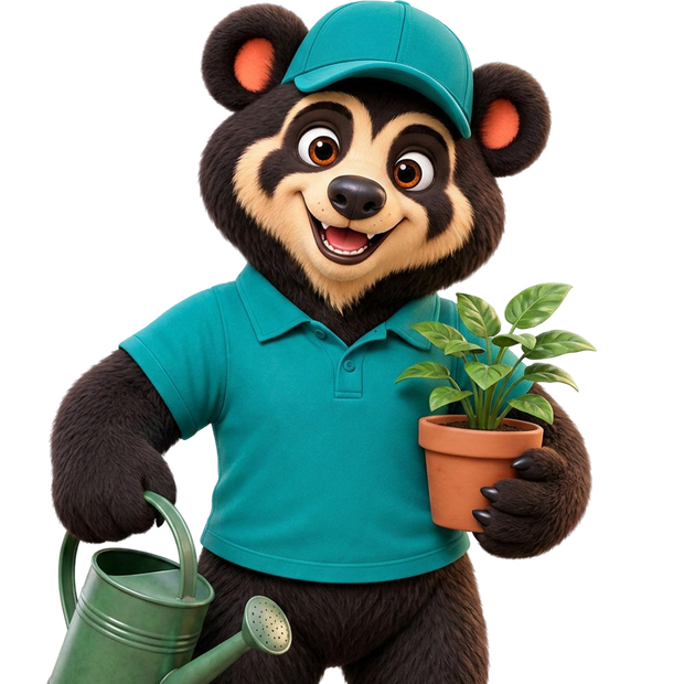 Moca con regadera y planta — categoría Jardín